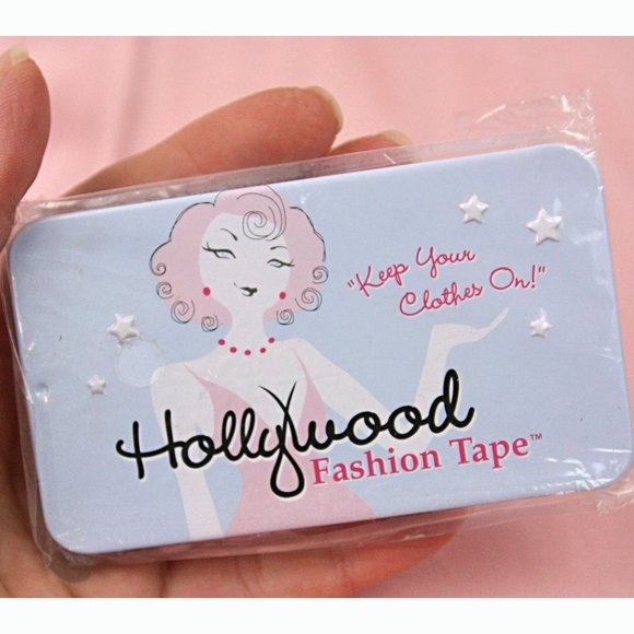NEW Hollywood Fashion Tape Clear Double Sided Strips Metal Tin Sealed - Picture 3 of 4
